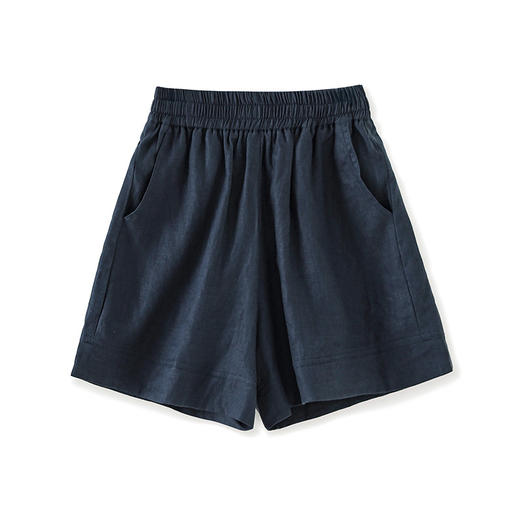 「高货wl」全新升级【铂金会员220/天猫299/差价79】(40419)洛诗琳老钱风通勤休闲西装短裤2025夏季松紧腰直筒阔腿裤 商品图4