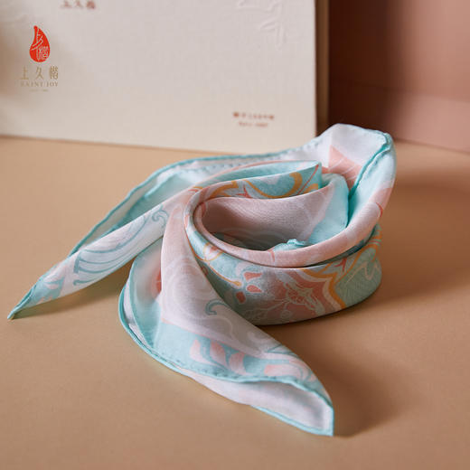 SAINTJOY/上久楷礼盒  清荷静涟  宋锦香囊SPS24J09 真丝方巾FJS24054 商品图8