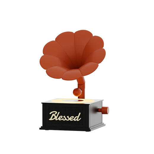 【幸运留声机】无线蓝牙音箱氛围灯 复古唱片小音响客厅桌面摆件  商品图4