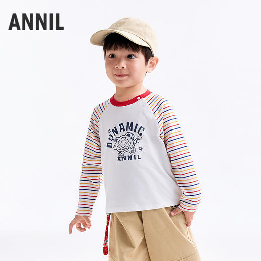 【实体店同款】男女童圆领长袖针织衫秋季新款安奈儿童装XM531155 商品图1