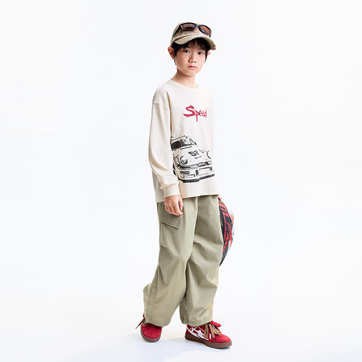 【实体店同款】男童全腰梭织单裤秋季新款安奈儿童装AB536102 商品图5