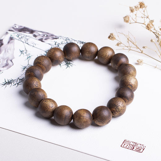 xy0415，13.5mm沉香素串单圈 商品图2