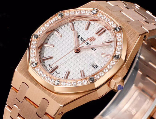 Noob official➕新女款AP 爱彼皇家橡树系列77350 77351型号机械腕表！直径34mm。搭载Calibre 5800自动上链机芯，采用该款式特别设计的玫瑰金自动摆陀（零故障）‼️‼️ 商品图3