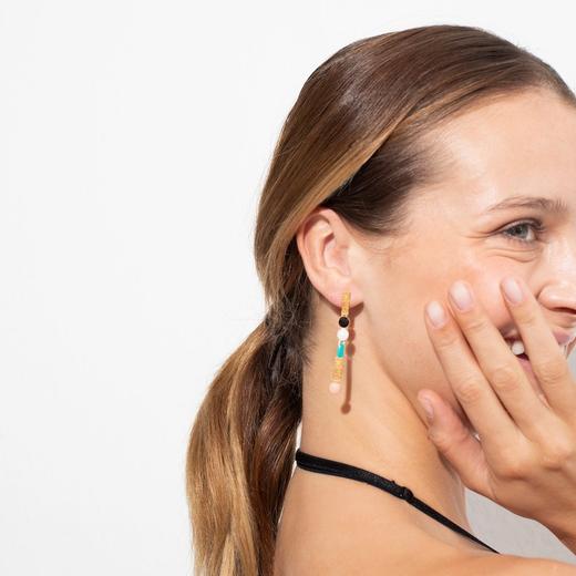 订购6周到｜Joidart-SOMNI-蓝色三角 黑金眼形 珐琅 长吊坠 耳环［西班牙设计师］ 商品图2