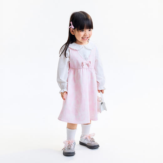 【实体店同款】女童无袖连衣裙秋季新款安奈儿童装XG533200 商品图3