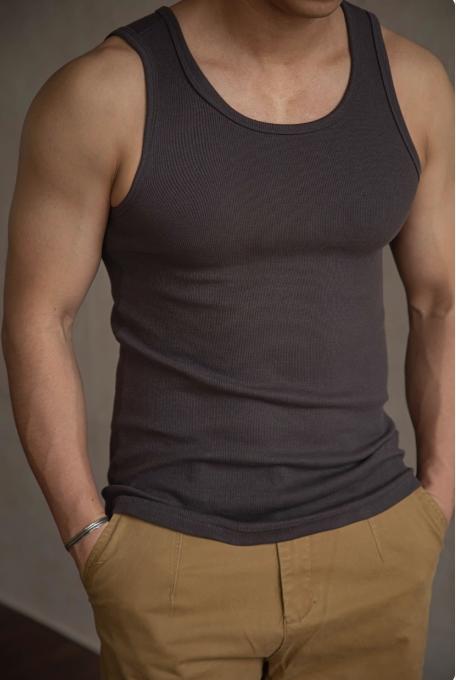 【硬汉风格 重磅弹力棉】唔刃吸汗弹力棉背心2件(WR231SH03151) 商品图4