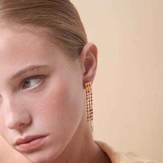 订购6周到｜Joidart-AUBE-金色 彩色珐琅 长流苏 吊坠 耳环［西班牙设计师］ 商品图2