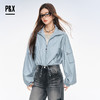 P&X设计师女装2025秋季防风百搭宽松外套短款风衣825319168 蓝色 商品缩略图1