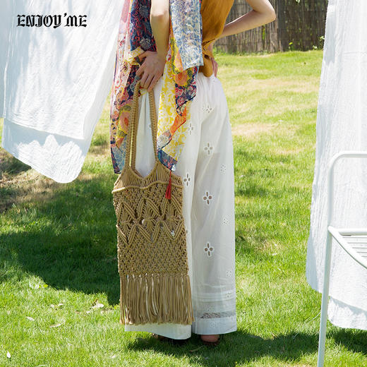 【门店同款】ENJOY夏季“假日漫寻”刺绣花阔腿裤 163598414 商品图2