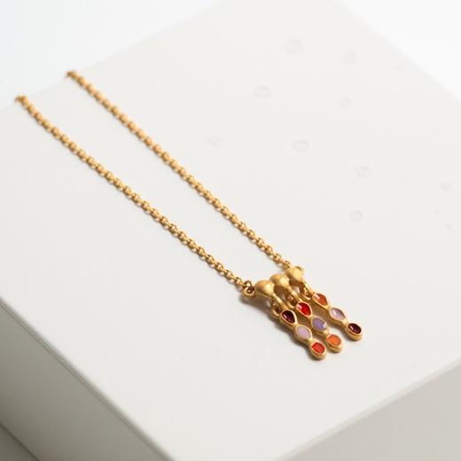 订购6周到｜Joidart-AUBE-金色 彩色珐琅 小流苏 项链［西班牙设计师］ 商品图3