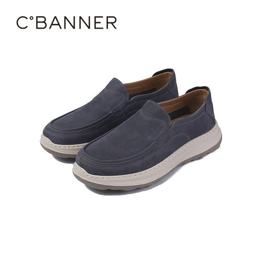 千百度轻韧牛皮高弹大底懒人休闲男鞋A25421106 商品图4