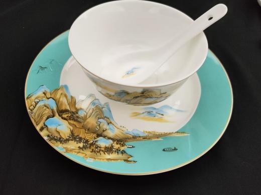 静诚出品千里江山 陶瓷餐具十六件套精美礼盒装 赠礼盒装陶瓷筷5双（不包邮）） 商品图3