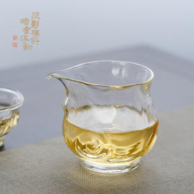 暗香疏影/海浪纹匀杯/无耳茶海无把玻璃公道杯家用耐高温茶具中式茶海