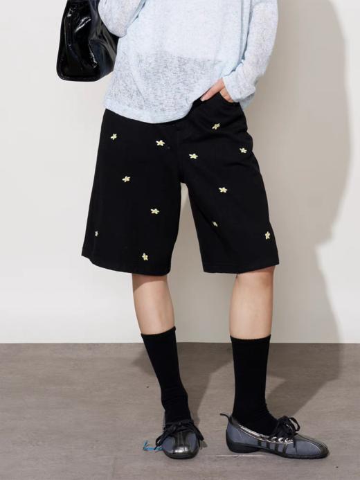 MoodLikeMe/MDK2505/花朵刺绣五分短裤 商品图3