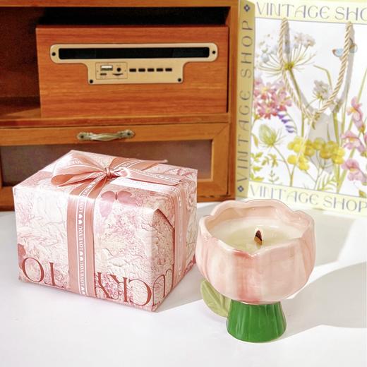 郁金香香薰蜡烛 🎁送闺蜜的心动之选✨郁金香香薰蜡烛，让卧室氛围感爆棚！无烟设计，精致摆件，送闺蜜生日礼物伴手礼 摆件卧室家用无烟氛围感香熏 商品图3