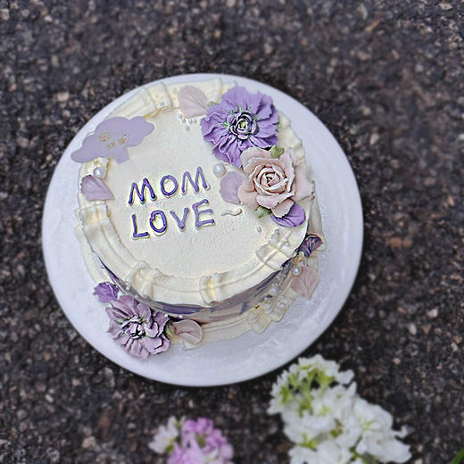 烤爱·生日蛋糕系列·紫属于你·母亲 节日蛋糕 奶油芋泥肉松·聚会生日节日【仅限深圳同城配送】 商品图2