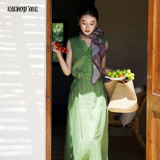 【门店同款】ENJOY夏季“假日漫寻”松弛流苏连衣裙 163300041 商品图2