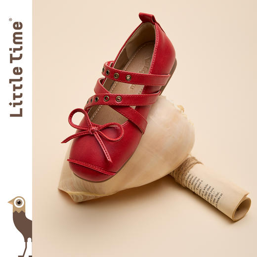 littletime女童公主鞋2025春夏新皮鞋儿童闪粉紫金芭蕾鞋礼服单鞋 商品图4