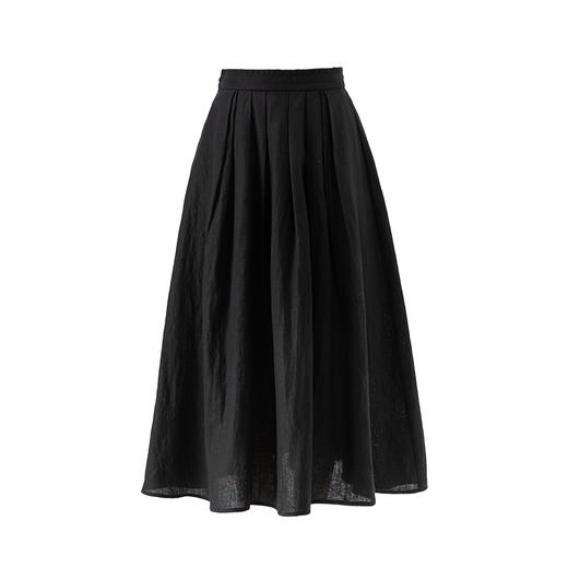 「高货xg」全新升级【铂金会员220/天猫299/差价79】(52134)洛诗琳垂感复古通勤半身裙2025夏季薄款松紧腰遮胯A字裙 商品图4