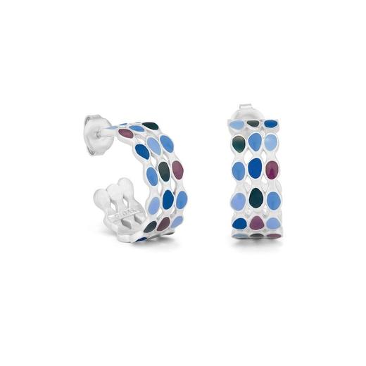 订购6周到｜Joidart-AUBE-银色 彩色珐琅 耳环［西班牙设计师］ 商品图1