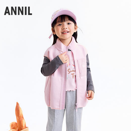 【实体店同款】男女童针织马夹秋季新款安奈儿童装XM532139 商品图0