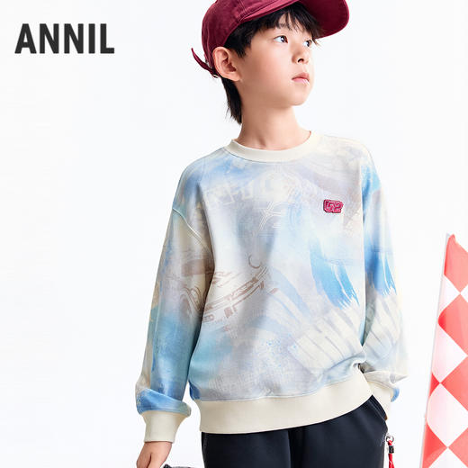 【实体店同款】男童圆领长袖卫衣秋季新款安奈儿童装AB531112 商品图2