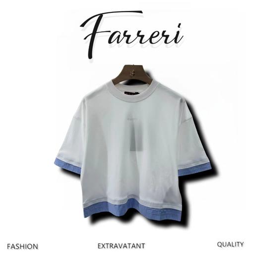 G家 2025新品上架      圆领拼接衬衫𝑇𝑒𝑒 商品图0