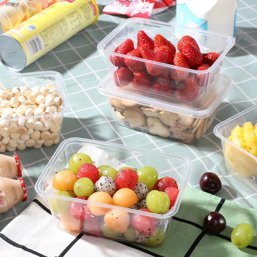 【批发】美丽雅一次性方形餐盒带盖一次性碗外卖打包盒快餐盒食品保鲜饭盒 商品图7