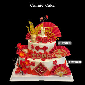 长寿面喜庆热闹祝寿蛋糕