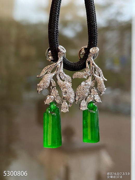 老坑帝王绿无事牌耳坠【5300806】具体价格微信咨询 商品图5