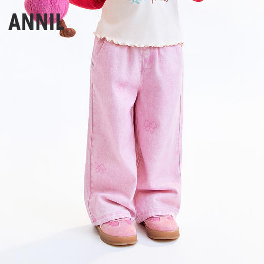 【实体店同款】女童全腰长裤秋季新款安奈儿童装XG536136 商品图1
