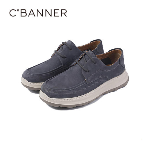 千百度轻韧牛皮高弹大底懒人休闲男鞋A25410923 商品图4