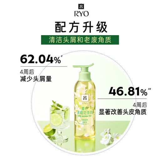 Ryo吕 青柠茉莉保湿去屑持久留香洗发水护发素洗护套装 400ml*2瓶 商品图2