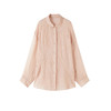 谜底衬衣长袖女2025秋季新品复古通勤灰粉调贴布绣衬衫253MC1164 商品缩略图4