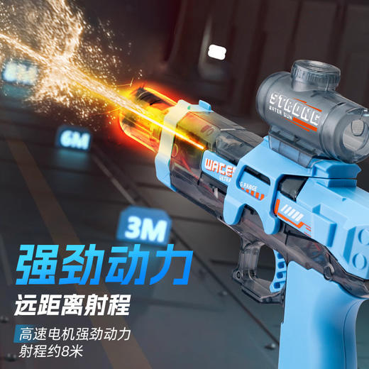「连发电动水枪」25新款夏季火光小冰鼠电动连发水枪大容量联动回膛沙滩戏水玩具 商品图2