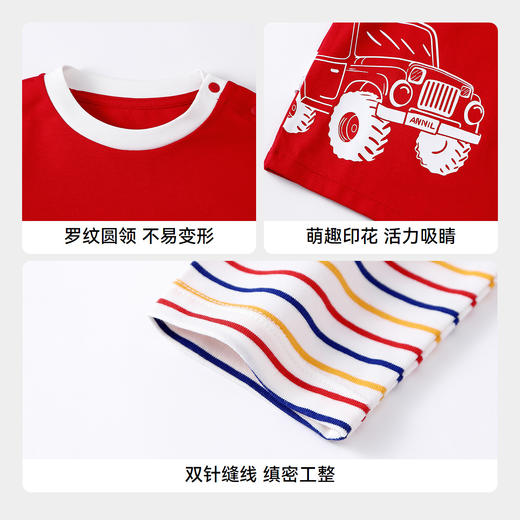 【实体店同款】男童圆领长袖针织衫秋季新款安奈儿童装XB531157 商品图4