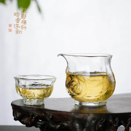 暗香疏影/海浪纹匀杯/无耳茶海无把玻璃公道杯家用耐高温茶具中式茶海 商品图4