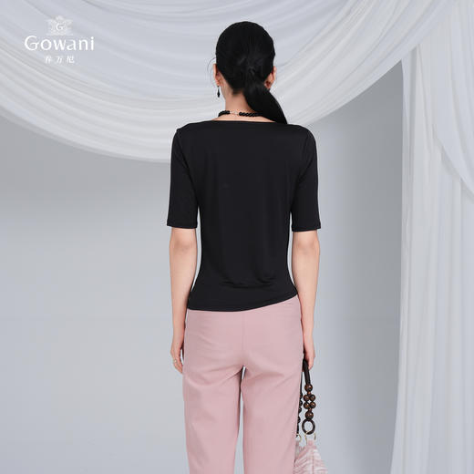 【三色可选】轻盈云朵感法式荡领弹力T恤EZ2C133 商品图4