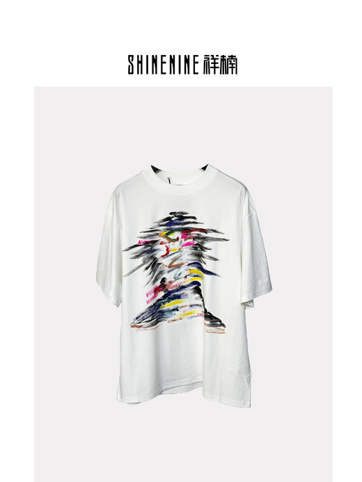 W525412333彩色笔触短袖T恤 商品图0