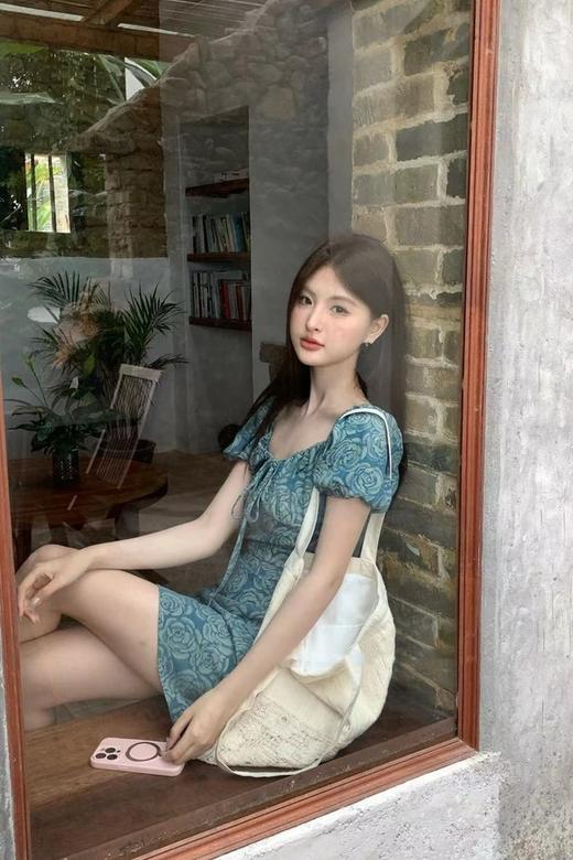 Stay2Weeks 牛仔玫瑰印花连衣短裙 20864 商品图2