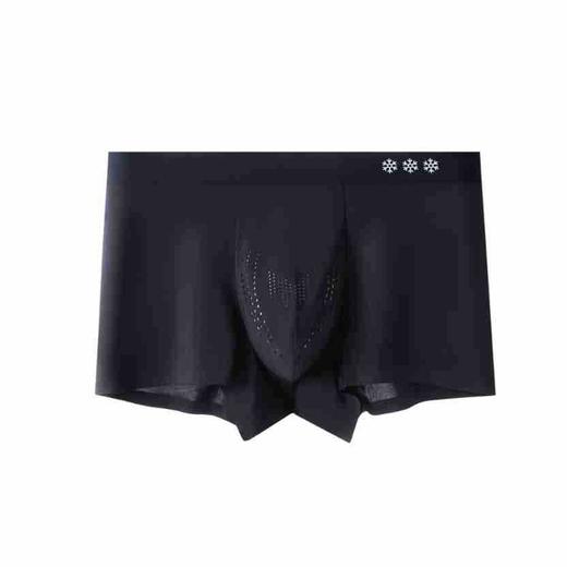 【裆下清风❗薄款人参枸杞内裤】3D立体剪裁无侧缝防夹臀，薄款人参枸杞内裆部，凉感通风透气不闷，网孔冰丝男士内裤男生四角无痕透气平角裤QQ 商品图5