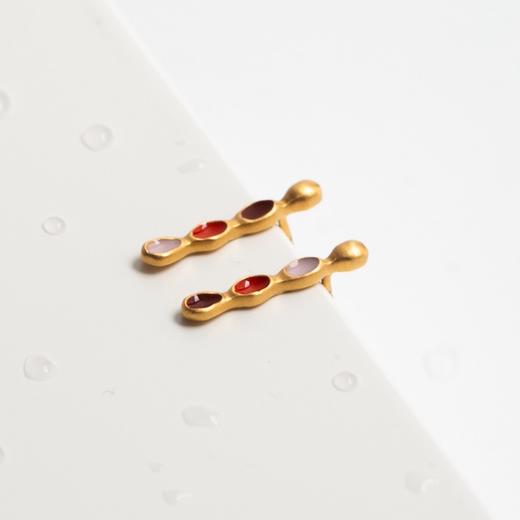 订购6周到｜Joidart-AUBE-金色 彩色珐琅 单条 吊坠 耳环［西班牙设计师］ 商品图2