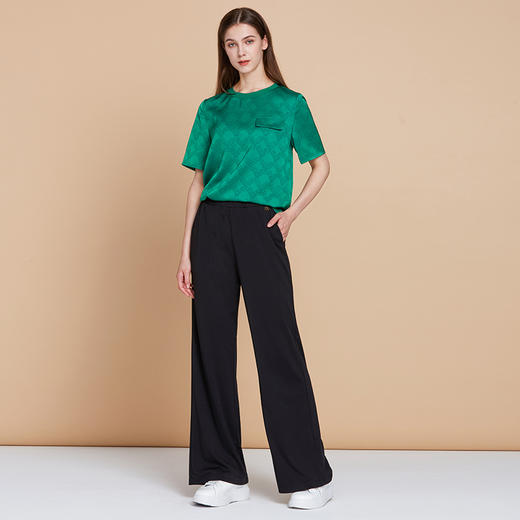 EITIE爱特爱夏季新款纯色显瘦简约通勤小上衣7713408 商品图8