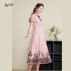 司歌蕾丝绣花复古显瘦连衣裙短袖A911022X 商品缩略图1
