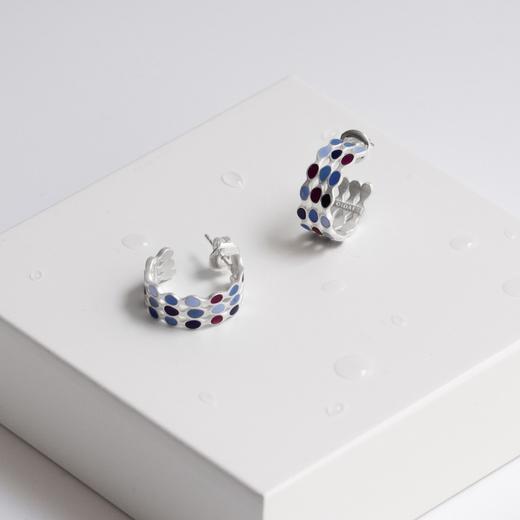 订购6周到｜Joidart-AUBE-银色 彩色珐琅 耳环［西班牙设计师］ 商品图3