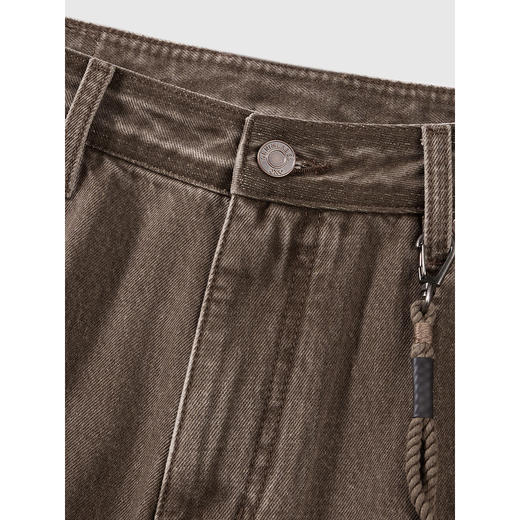 GXG男装 水洗深咖牛仔裤宽松阔腿长裤 冬热卖G24X054070 商品图2