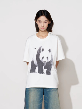 FMACM/TX2556/熊猫印花索罗纳凉感速干短袖T恤