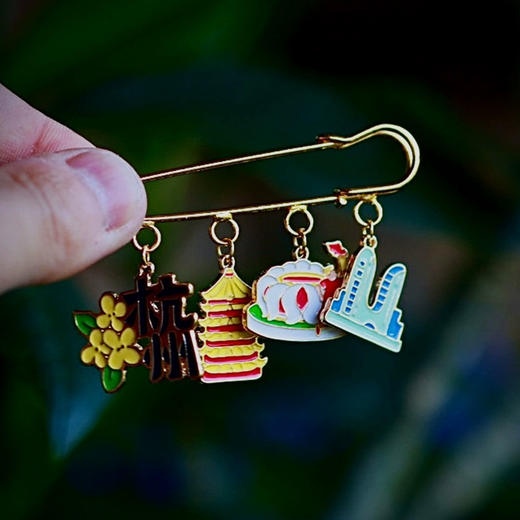 西湖景区杭州故事别针挂件文创礼品纪念品挂饰 商品图1