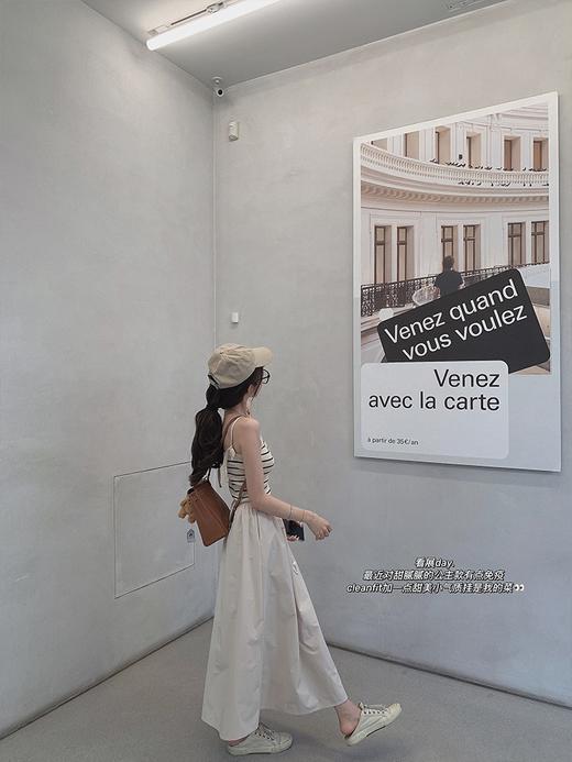 金蘑菇菇 偷偷心动 松弛且甜美 / 看展条纹op 外穿针织小吊带背心 商品图0