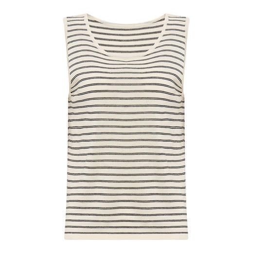 【2件9折】【Petit Bari】简约百搭条纹薄款针织背心 商品图1